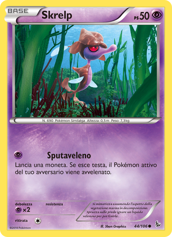 Skrelp 044/110 — Flashfire (Italian Pokémon TCG card)