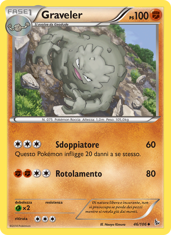 Graveler 046/110 — Flashfire (Italian Pokémon TCG card)