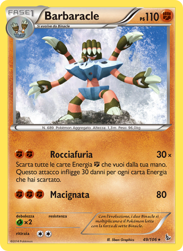 Barbaracle 049/110 — Flashfire (Italian Pokémon TCG card)