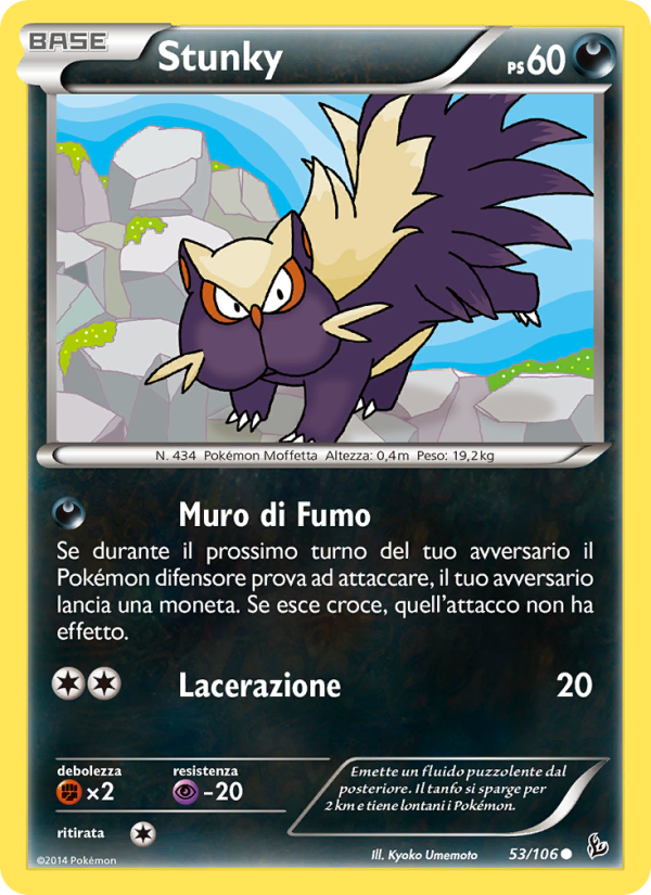 Stunky 053/110 — Flashfire (Italian Pokémon TCG card)