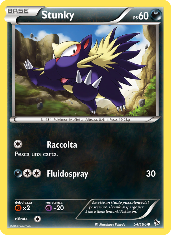 Stunky 054/110 — Flashfire (Italian Pokémon TCG card)