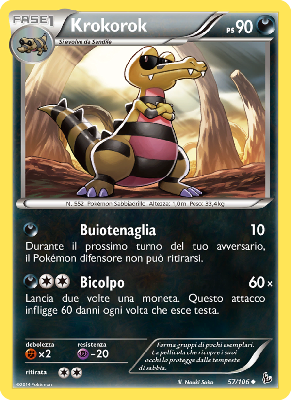 Krokorok 057/110 — Flashfire (Italian Pokémon TCG card)