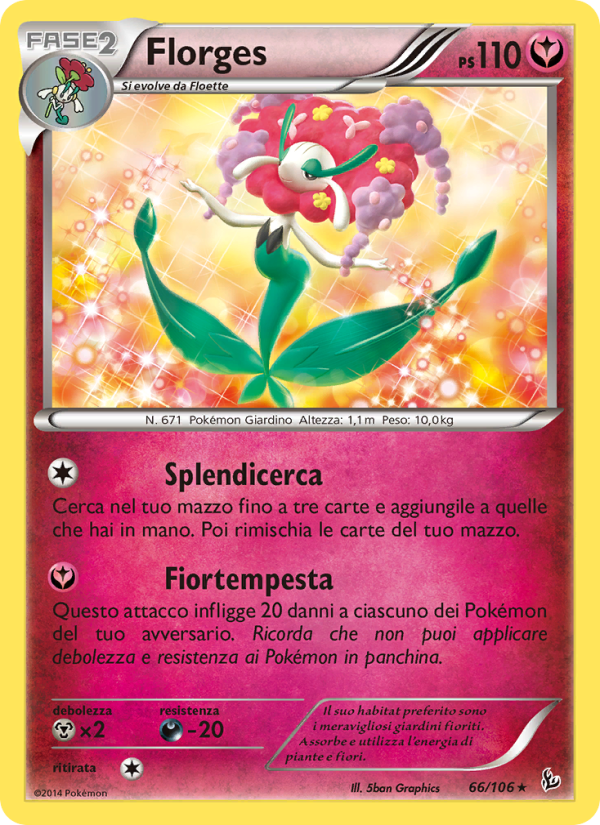 Florges 066/110 — Flashfire (Italian Pokémon TCG card)