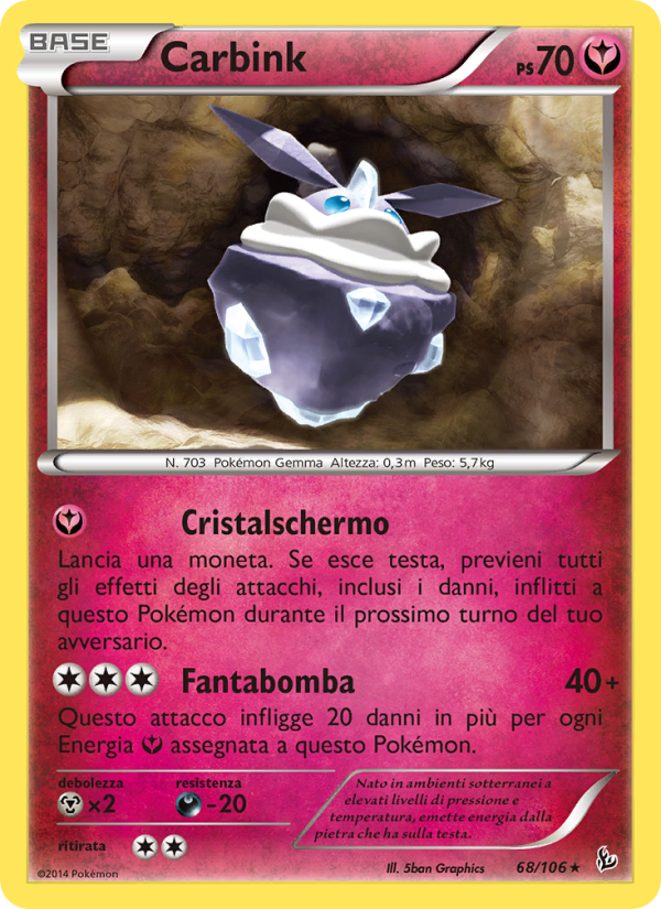 Carbink 068/110 — Flashfire (Italian Pokémon TCG card)