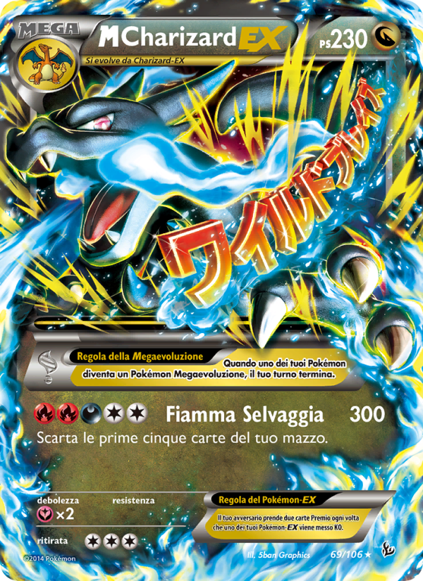 M Charizard EX 069/110 — Flashfire (Italian Pokémon TCG card)