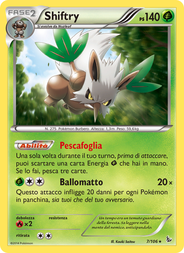 Shiftry 007/110 — Flashfire (Italian Pokémon TCG card)
