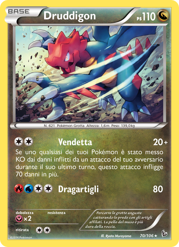Druddigon 070/110 — Flashfire (Italian Pokémon TCG card)