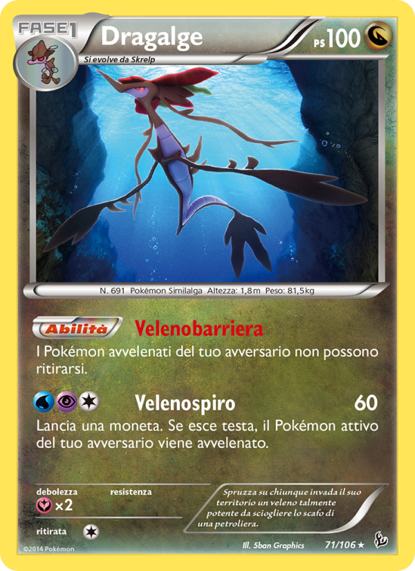 Dragalge 071/110 — Flashfire (Italian Pokémon TCG card)