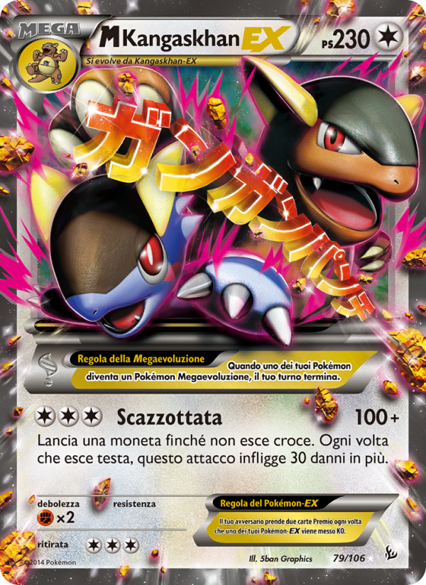 M Kangaskhan EX 079/110 — Flashfire (Italian Pokémon TCG card)
