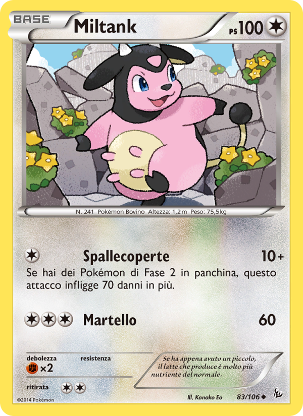 Miltank 083/110 — Flashfire (Italian Pokémon TCG card)
