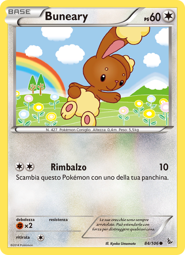 Buneary 084/110 — Flashfire (Italian Pokémon TCG card)