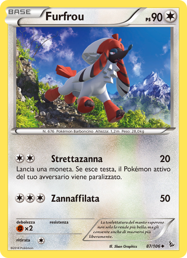 Furfrou 087/110 — Flashfire (Italian Pokémon TCG card)