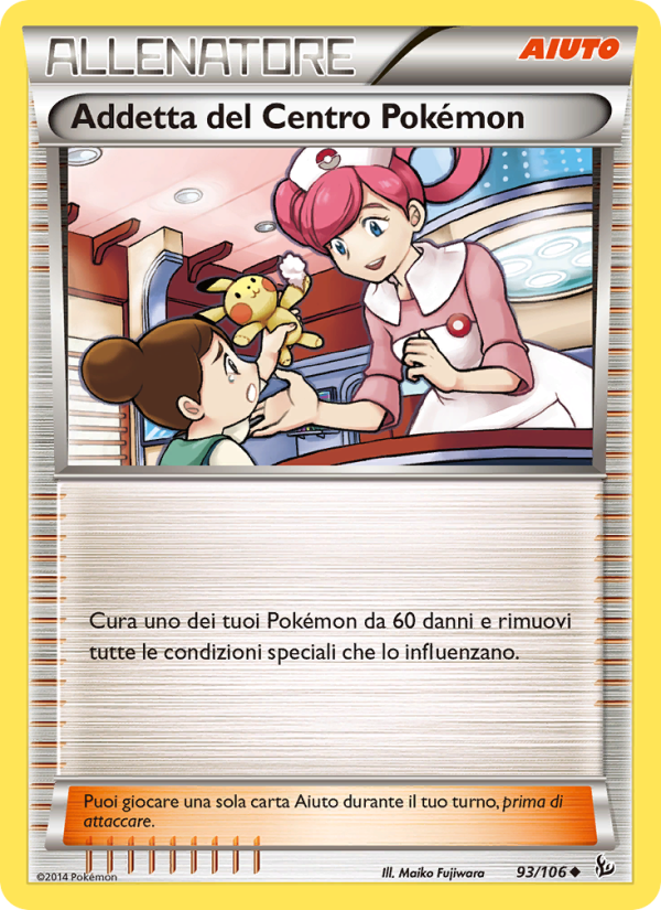 Addetta del Centro Pokémon 093/110 — Flashfire (Italian Pokémon TCG card)