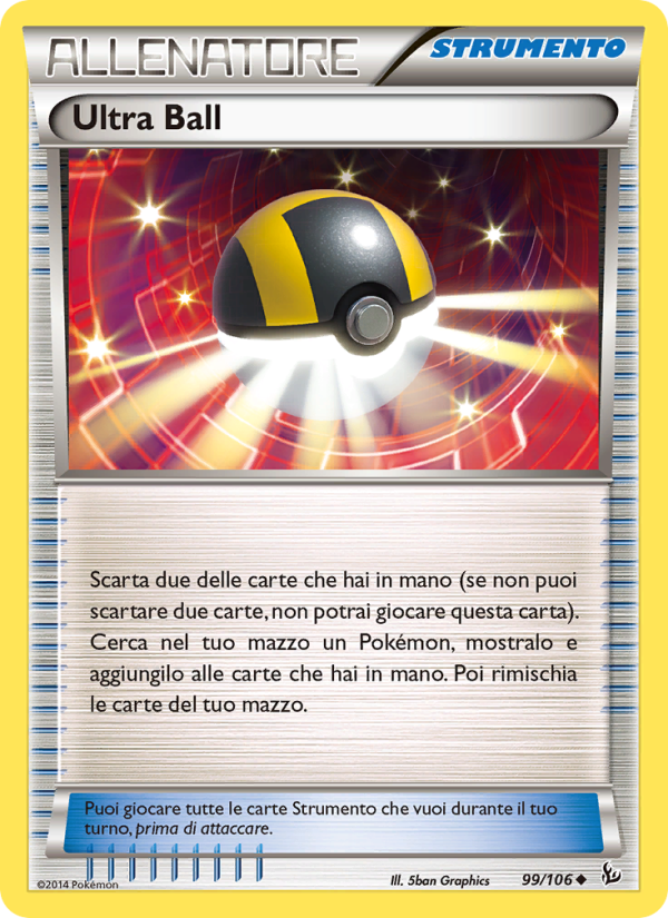 Ultra Ball 099/110 — Flashfire (Italian Pokémon TCG card)