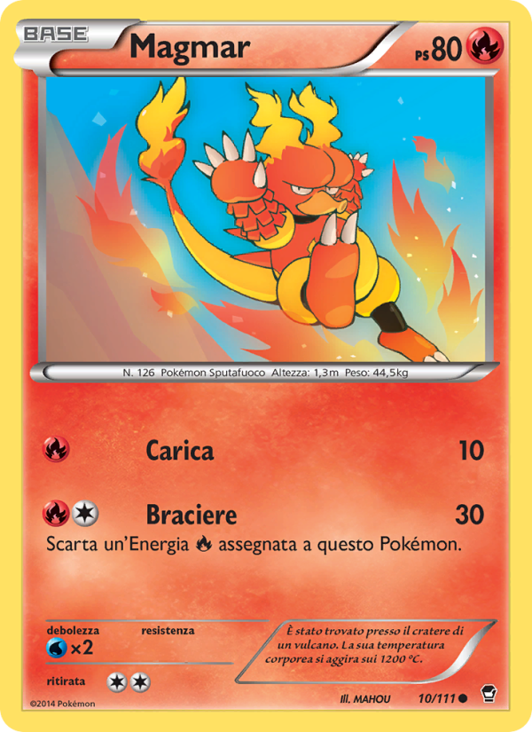 Magmar 010/114 — Furious Fists (Italian Pokémon TCG card)