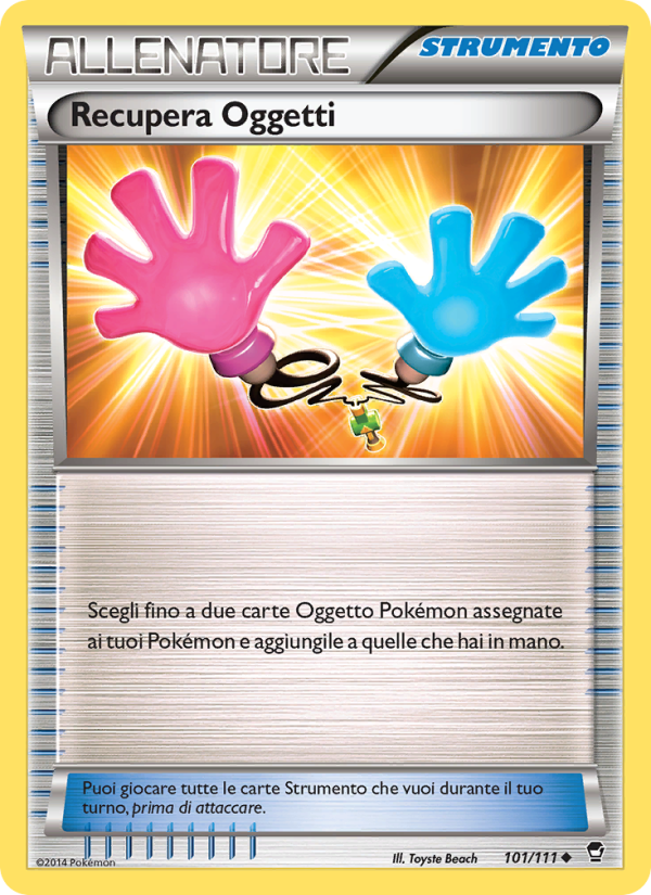 Recupera Oggetti 101/114 — Furious Fists (Italian Pokémon TCG card)