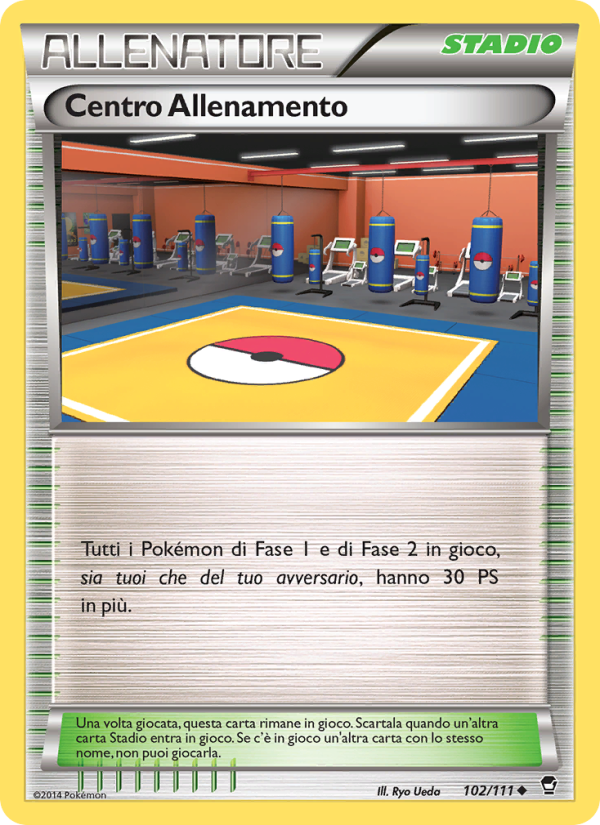 Centro Allenamento 102/114 — Furious Fists (Italian Pokémon TCG card)