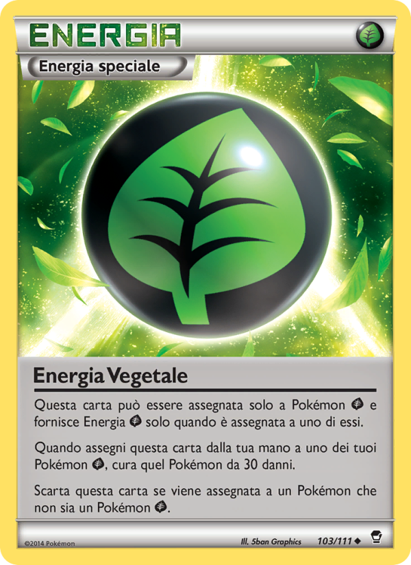 Energia Vegetale 103/114 — Furious Fists (Italian Pokémon TCG card)
