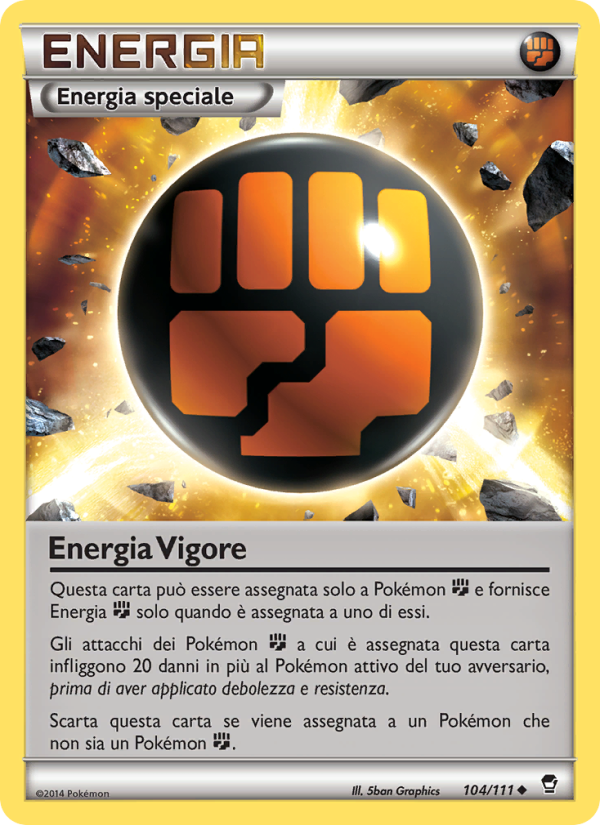 Energia Vigore 104/114 — Furious Fists (Italian Pokémon TCG card)