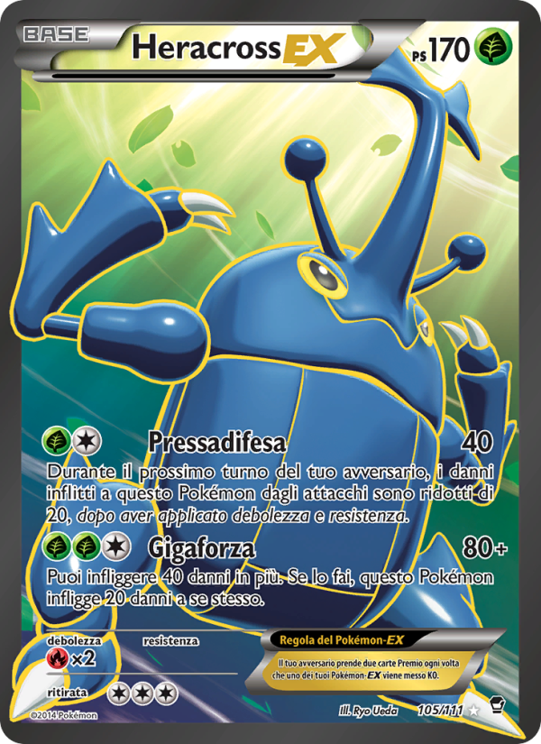 Heracross EX 105/114 — Furious Fists (Italian Pokémon TCG card)