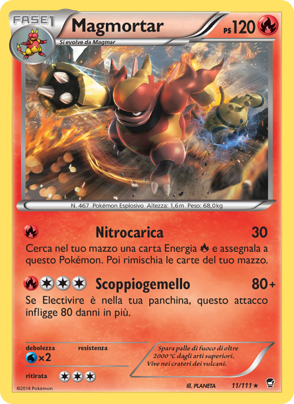 Magmortar 011/114 — Furious Fists (Italian Pokémon TCG card)