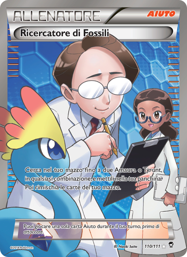 Ricercatore di Fossili 110/114 — Furious Fists (Italian Pokémon TCG card)