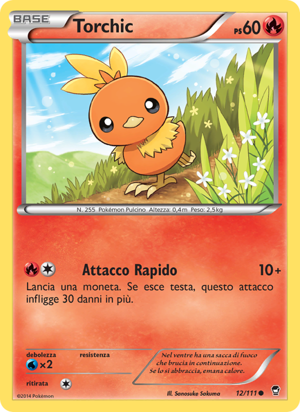 Torchic 012/114 — Furious Fists (Italian Pokémon TCG card)