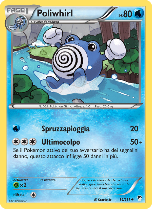 Poliwhirl 016/114 — Furious Fists (Italian Pokémon TCG card)