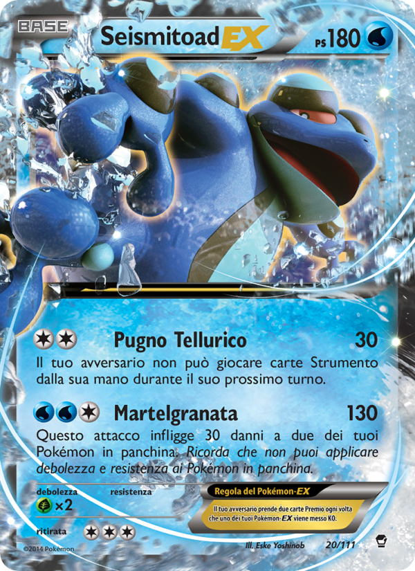 Seismitoad EX 020/114 — Furious Fists (Italian Pokémon TCG card)