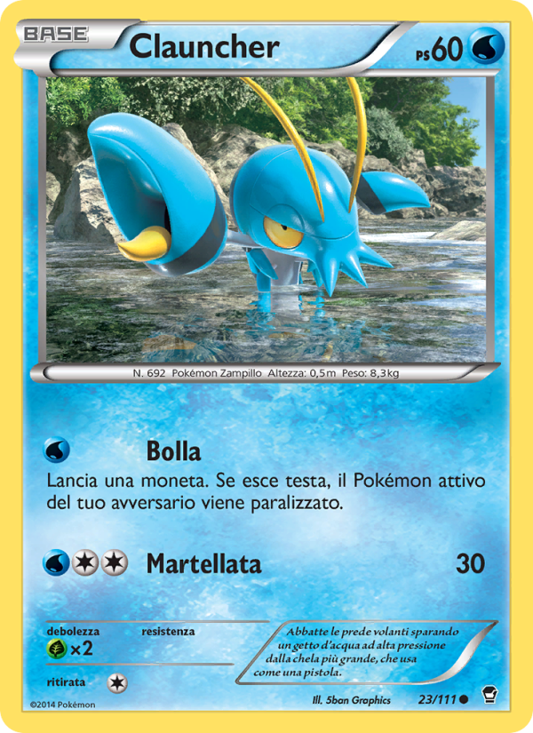 Clauncher 023/114 — Furious Fists (Italian Pokémon TCG card)