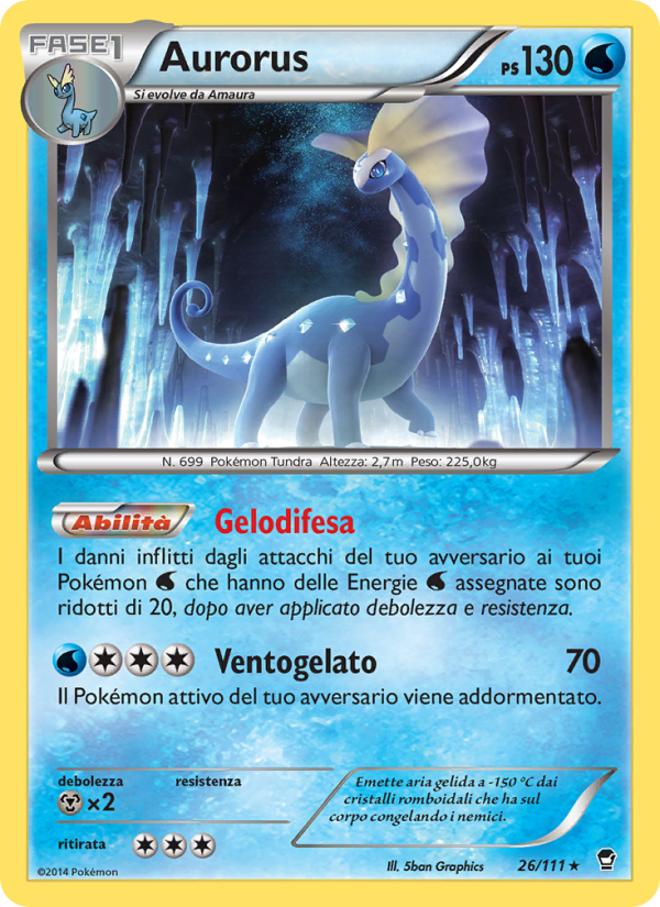 Aurorus 026/114 — Furious Fists (Italian Pokémon TCG card)