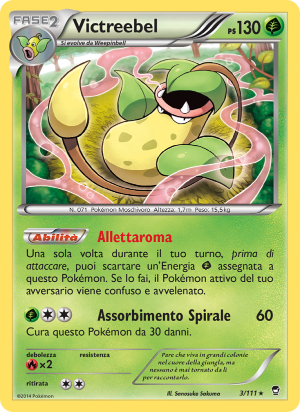 Victreebel 003/114 — Furious Fists (Italian Pokémon TCG card)