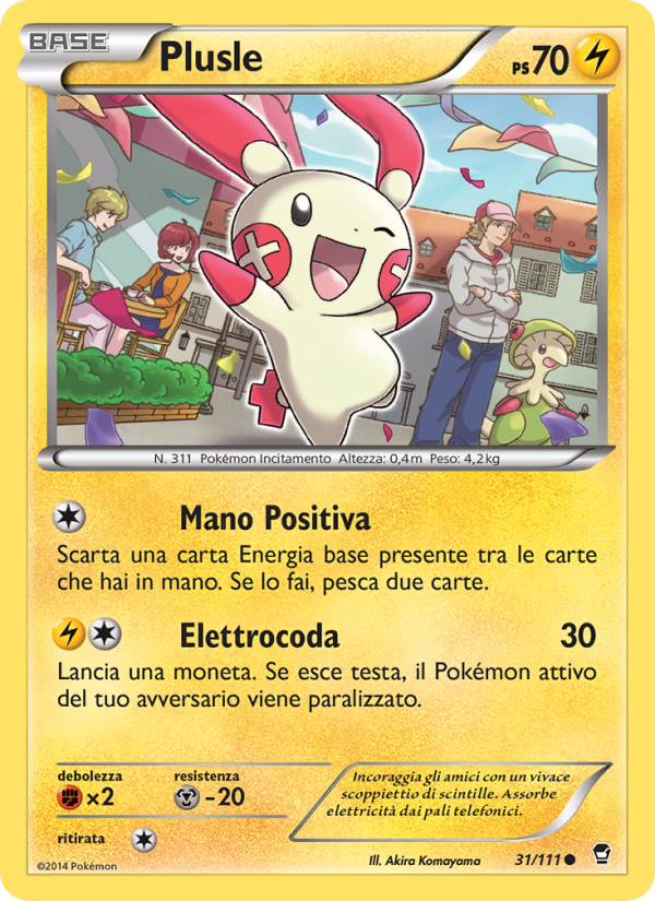 Plusle 031/114 — Furious Fists (Italian Pokémon TCG card)