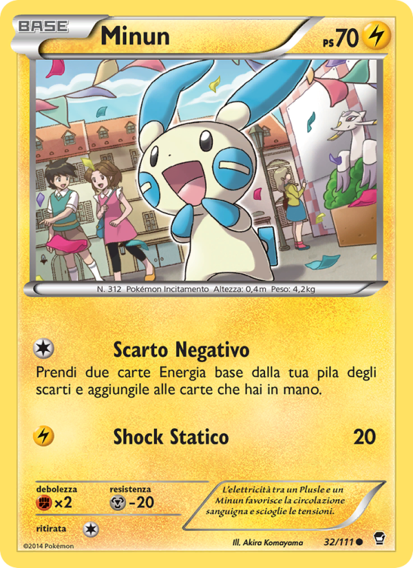 Minun 032/114 — Furious Fists (Italian Pokémon TCG card)