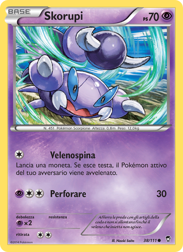 Skorupi 038/114 — Furious Fists (Italian Pokémon TCG card)