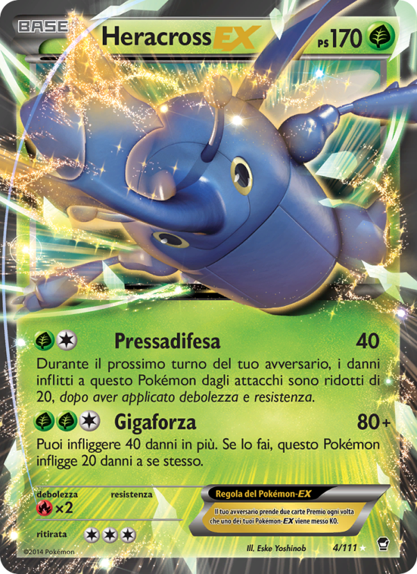 Heracross EX 004/114 — Furious Fists (Italian Pokémon TCG card)