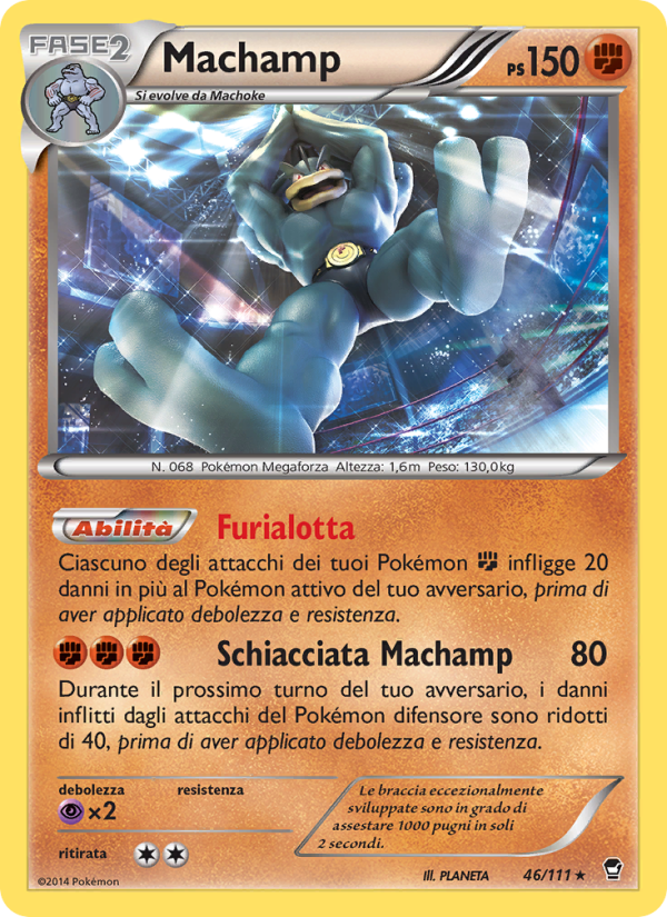 Machamp 046/114 — Furious Fists (Italian Pokémon TCG card)
