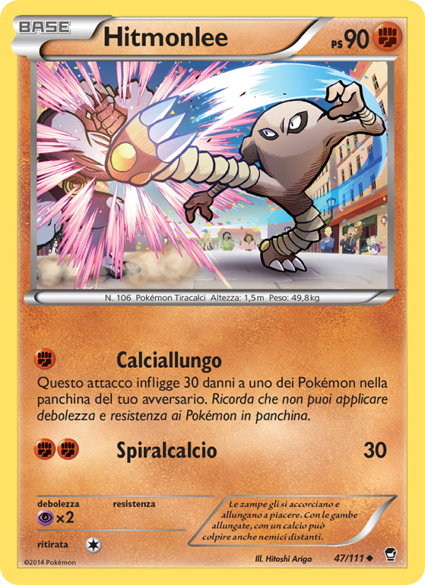 Hitmonlee 047/114 — Furious Fists (Italian Pokémon TCG card)