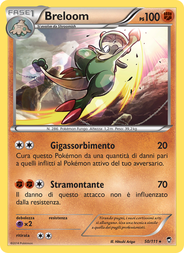 Breloom 050/114 — Furious Fists (Italian Pokémon TCG card)