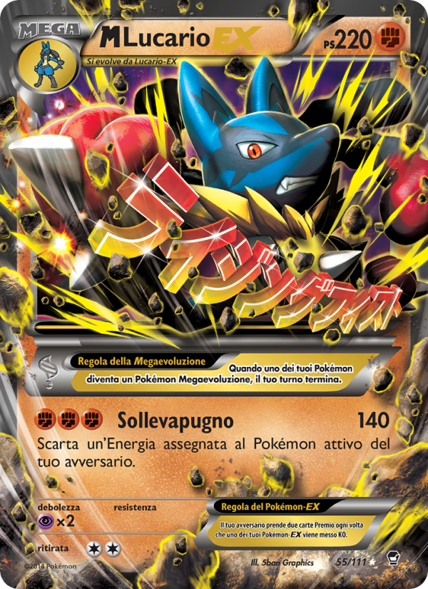 M Lucario EX 055/114 — Furious Fists (Italian Pokémon TCG card)