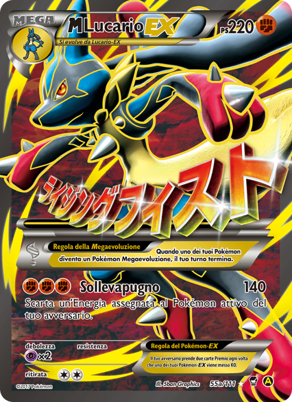 M Lucario EX 55a — Furious Fists (Italian Pokémon TCG card)