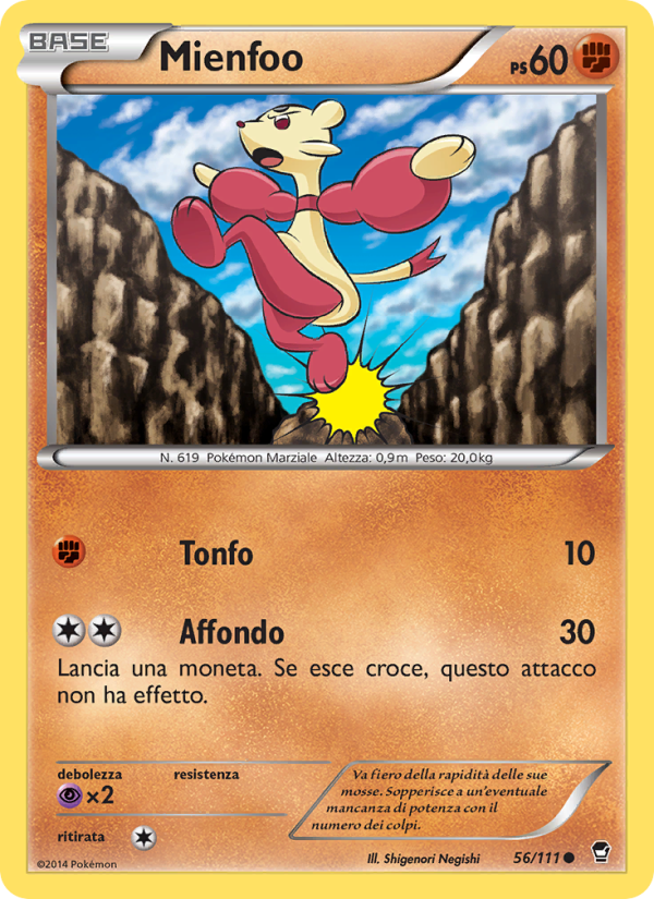 Mienfoo 056/114 — Furious Fists (Italian Pokémon TCG card)