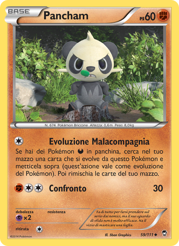 Pancham 059/114 — Furious Fists (Italian Pokémon TCG card)