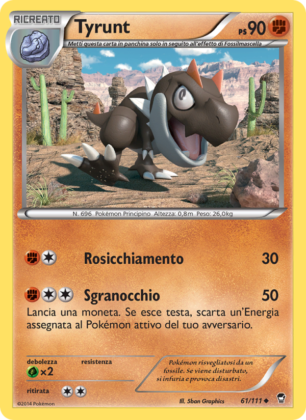 Tyrunt 061/114 — Furious Fists (Italian Pokémon TCG card)