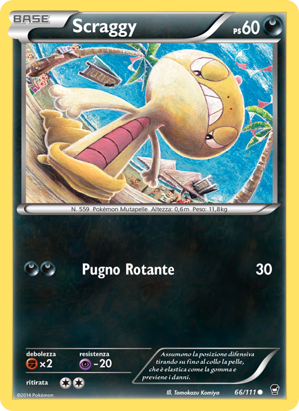 Scraggy 066/114 — Furious Fists (Italian Pokémon TCG card)