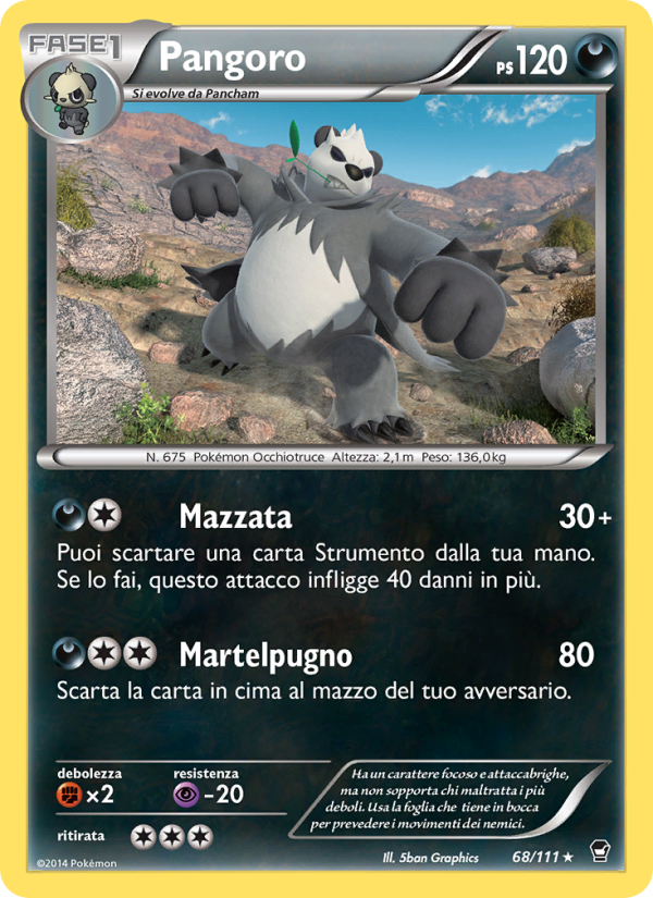 Pangoro 068/114 — Furious Fists (Italian Pokémon TCG card)