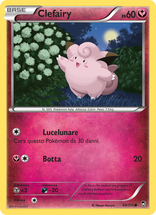 Clefairy 069/114 — Furious Fists (Italian Pokémon TCG card)