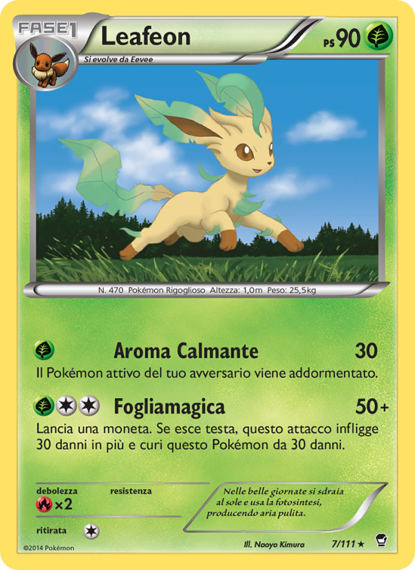 Leafeon 007/114 — Furious Fists (Italian Pokémon TCG card)