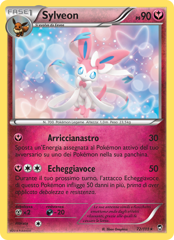 Sylveon 072/114 — Furious Fists (Italian Pokémon TCG card)