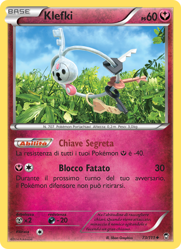Klefki 073/114 — Furious Fists (Italian Pokémon TCG card)